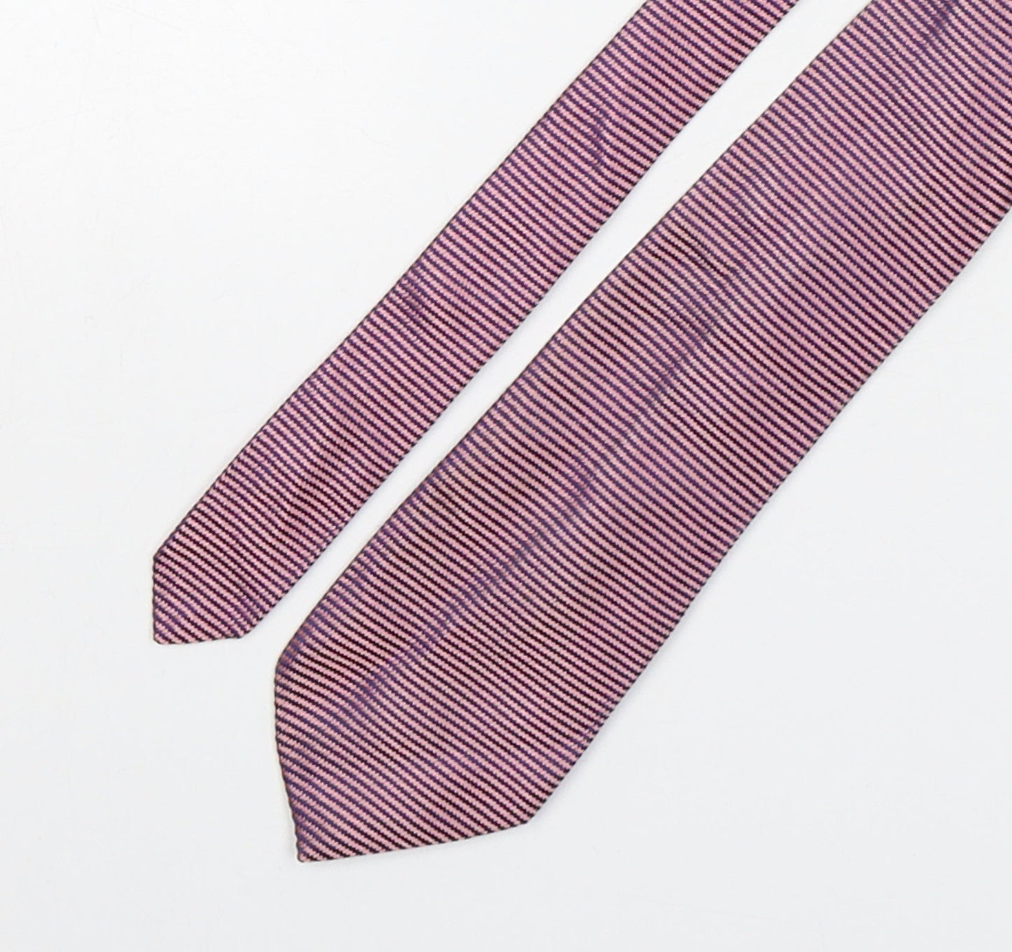 Fraser  Mens Multicoloured Striped Silk Pointed Tie One Size
