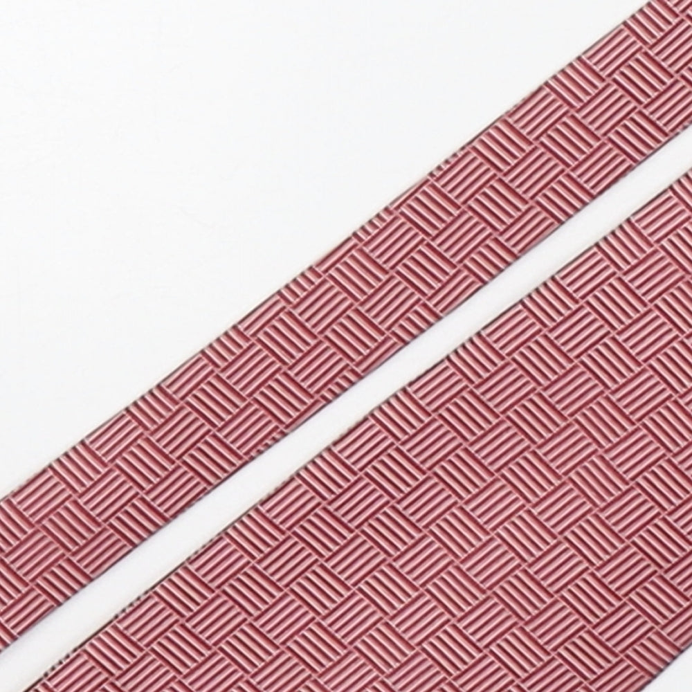 Valeria Boldi Mens Red Geometric Polyester Pointed Tie One Size