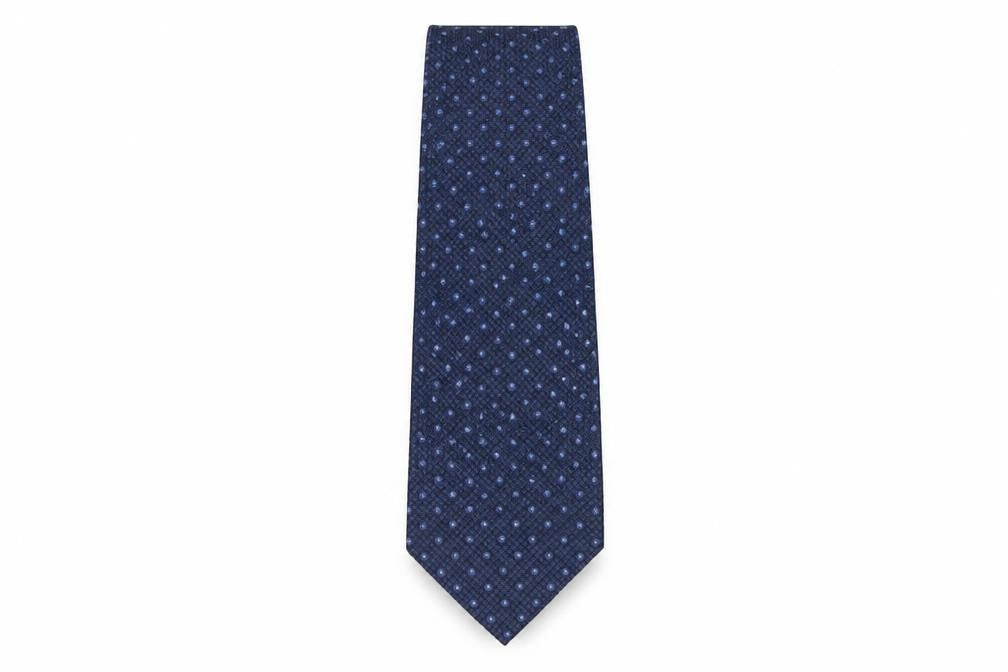 Blazer  Mens Blue Geometric Silk Pointed Tie One Size