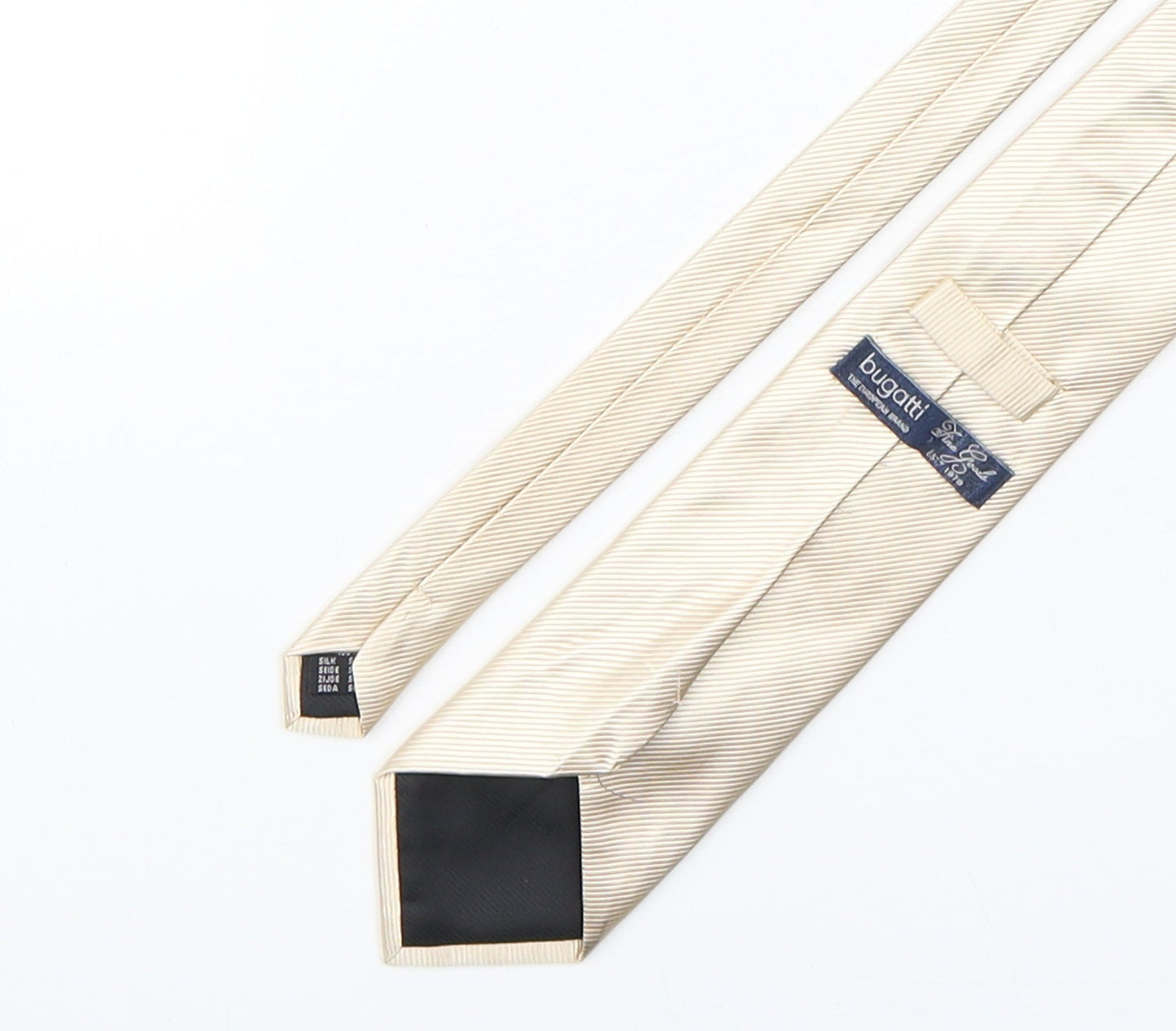Bugatti Mens Gold  Silk Pointed Tie One Size
