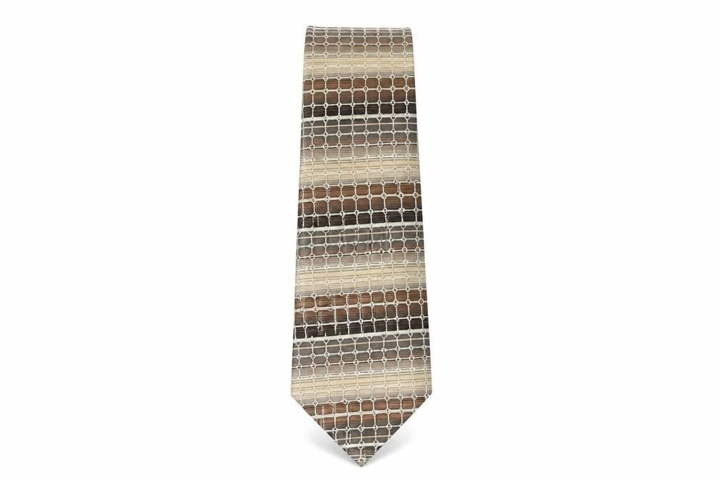 Michael George Mens Multicoloured Striped Polyester Pointed Tie One Size