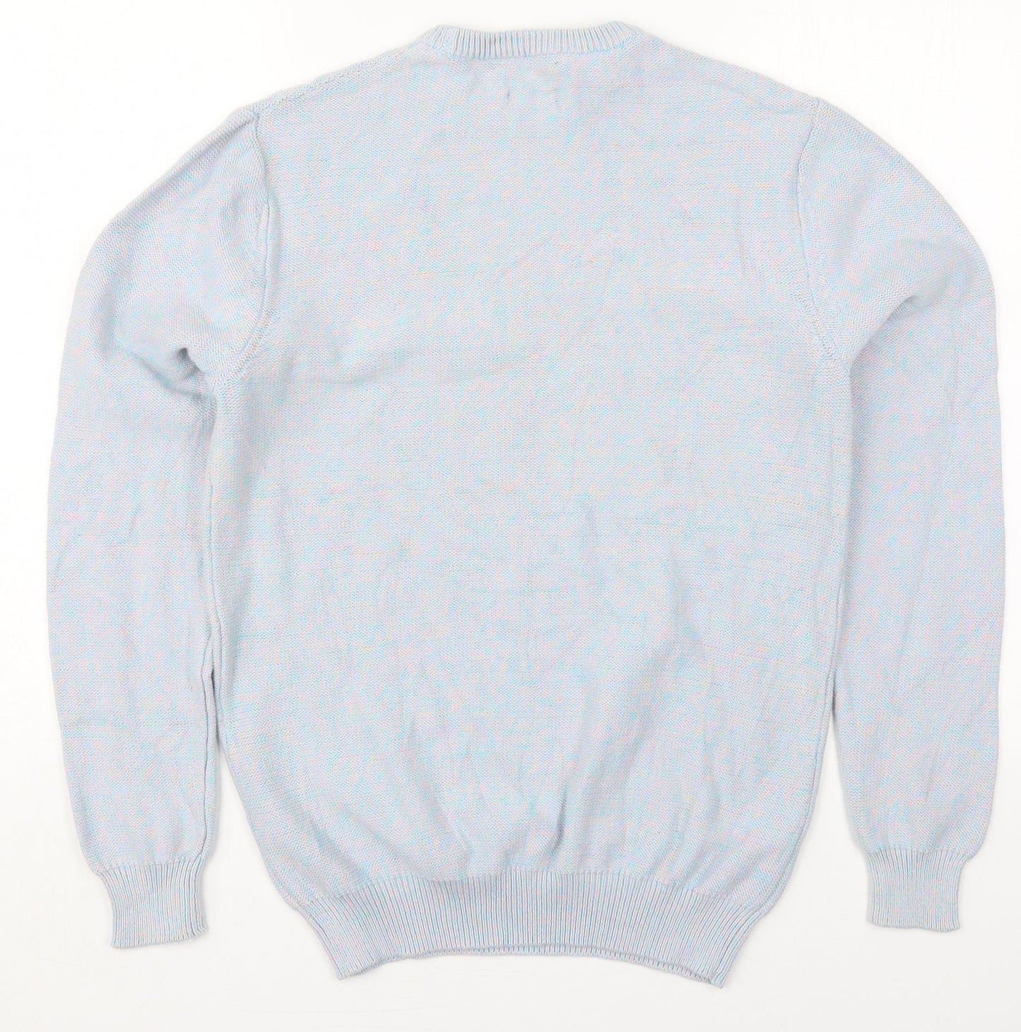 Cedar Wood State Mens Blue Crew Neck  Cotton Pullover Jumper Size S