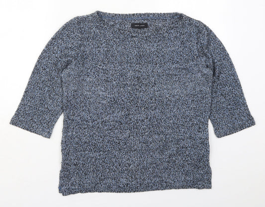 New Look Womens Blue Round Neck  Polyester Pullover Jumper Size 10
