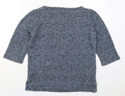 New Look Womens Blue Round Neck  Polyester Pullover Jumper Size 10