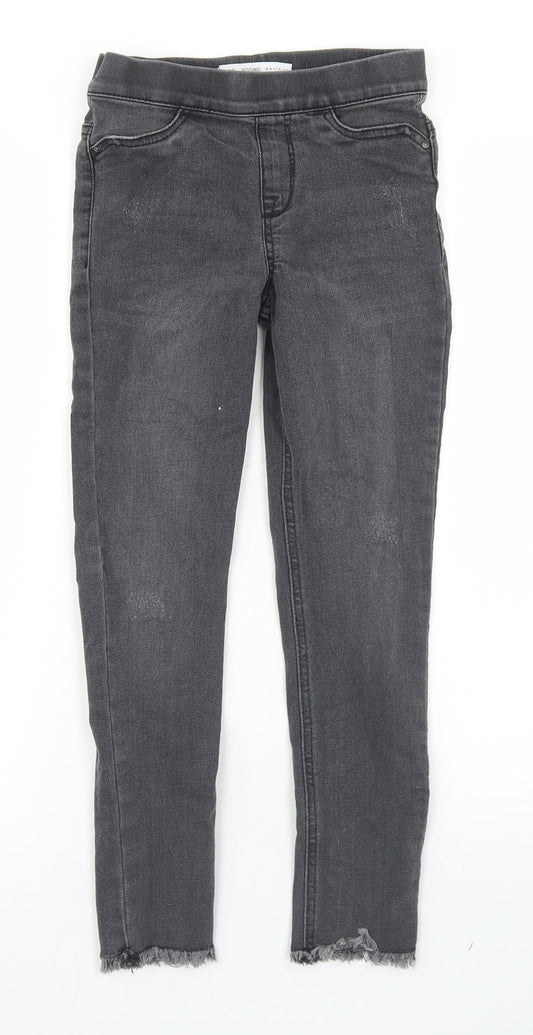 Denim Co Girls Grey  Cotton Jegging Jeans Size 8-9 Years  Regular