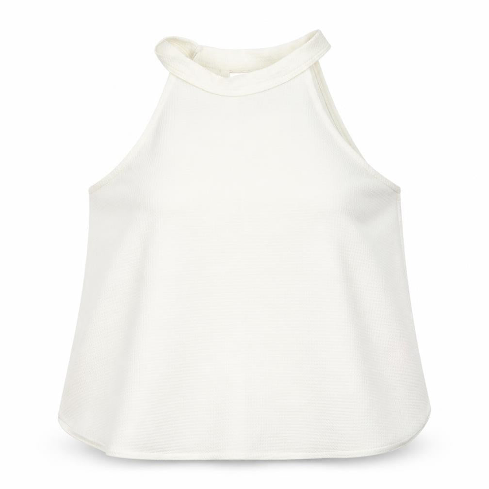 Boohoo Womens White  Polyester Basic Blouse Size 12 Halter