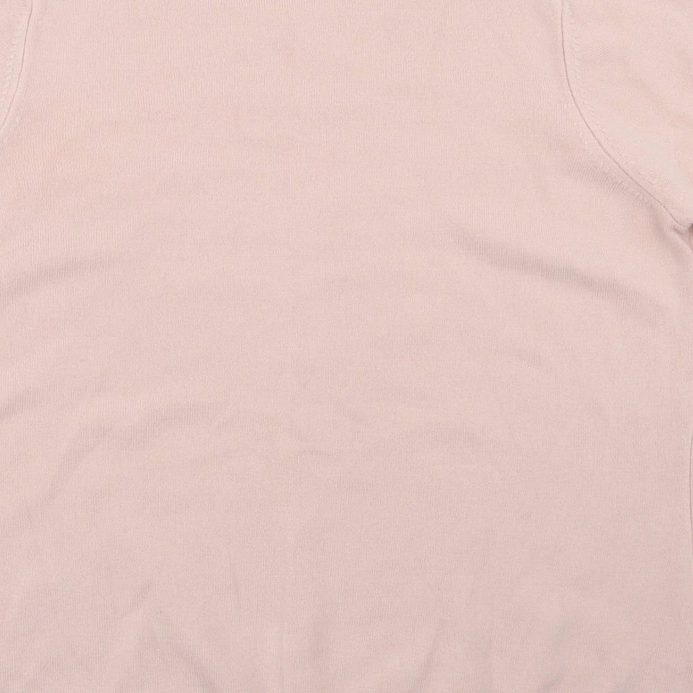 Marks and Spencer Womens Pink Crew Neck  Acrylic Pullover Jumper Size 16