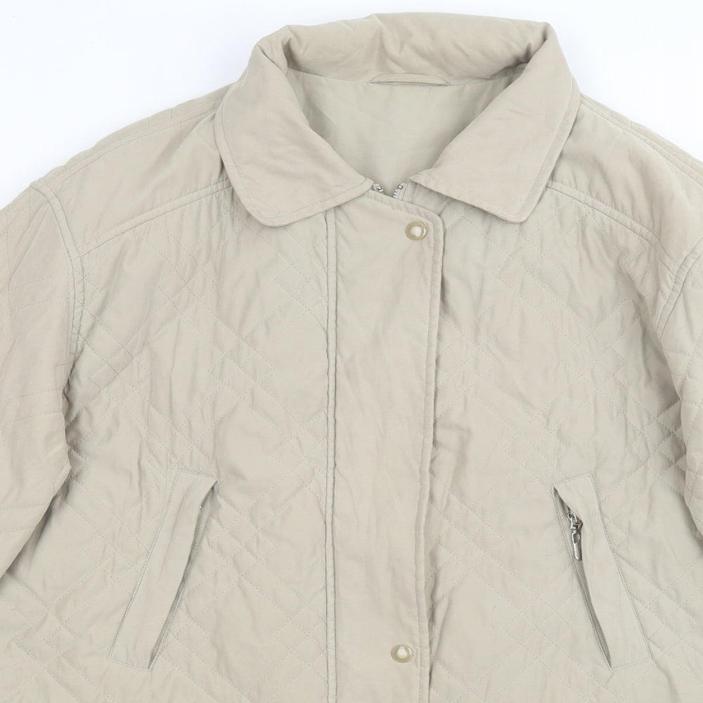 Gerry Weber Womens Green   Quilted Coat Size 12  Zip