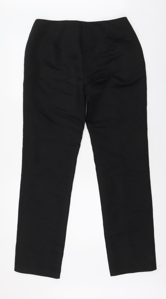 United Colors of Benetton Mens Black  Polyester Trousers  Size S L31 in Regular Zip