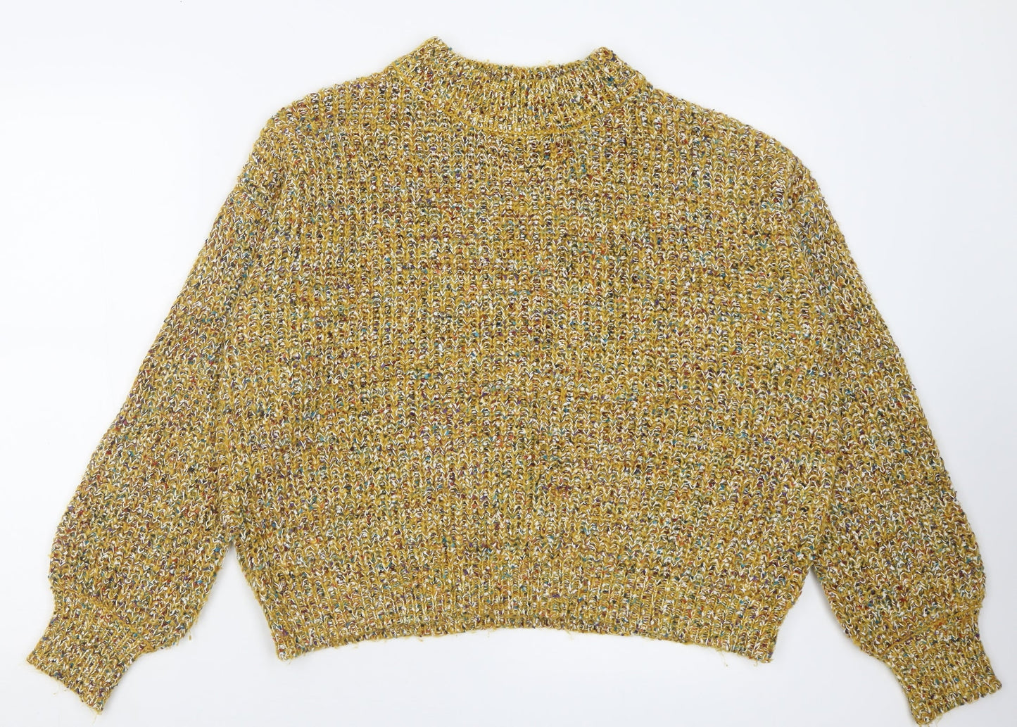 Matalan Womens Yellow Crew Neck  Polyester Pullover Jumper Size L