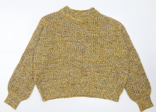 Matalan Womens Yellow Crew Neck  Polyester Pullover Jumper Size L