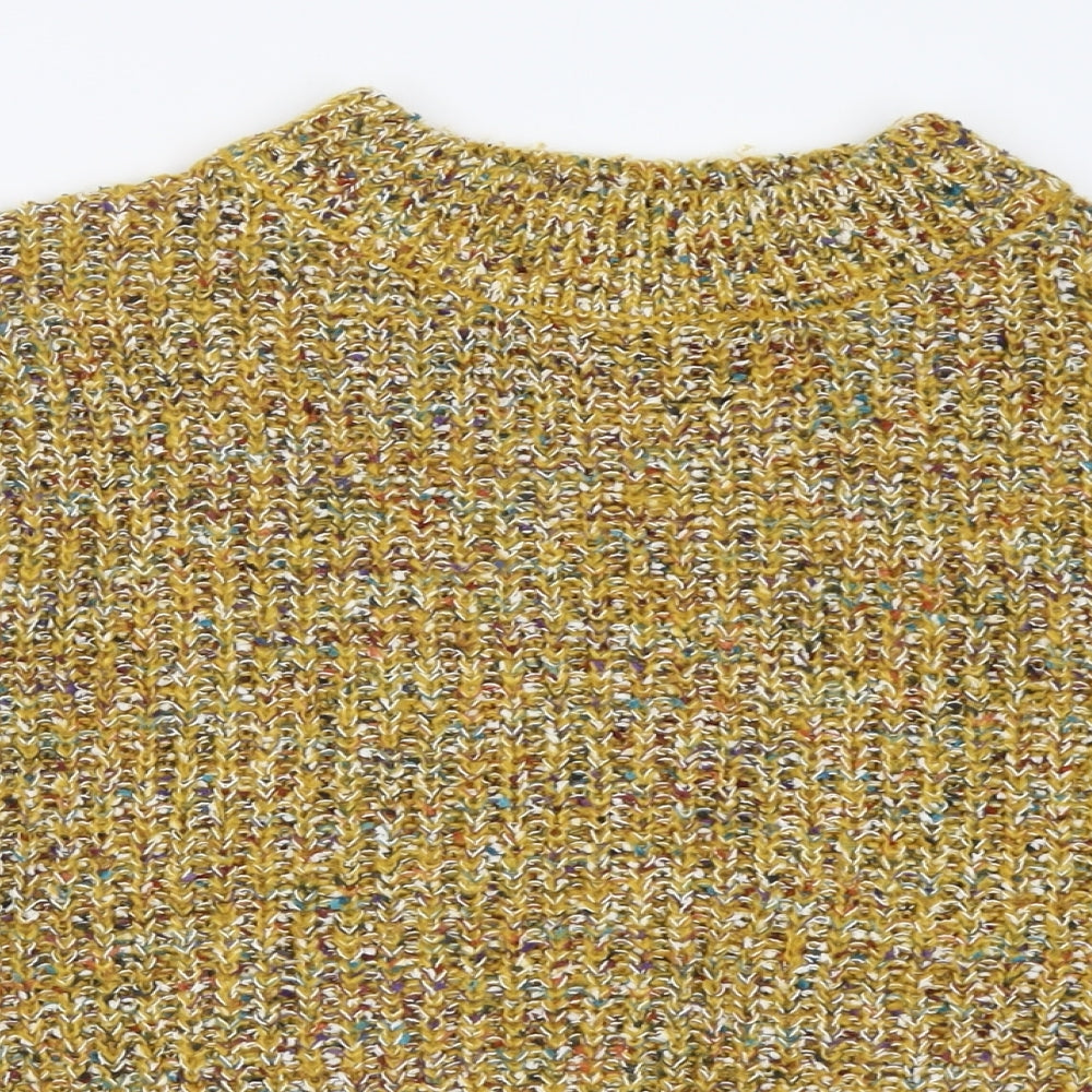 Matalan Womens Yellow Crew Neck  Polyester Pullover Jumper Size L