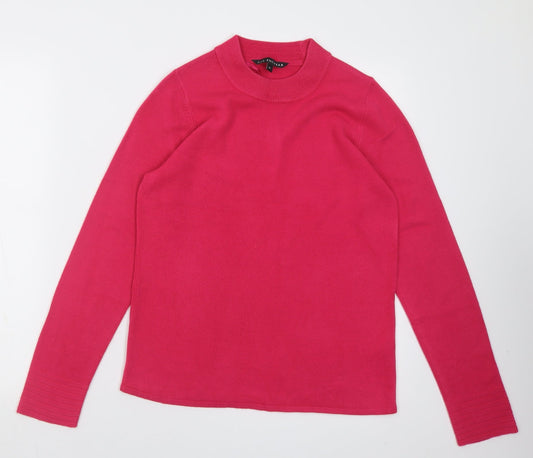 bonmarch Womens Pink Crew Neck  Acrylic Pullover Jumper Size 10