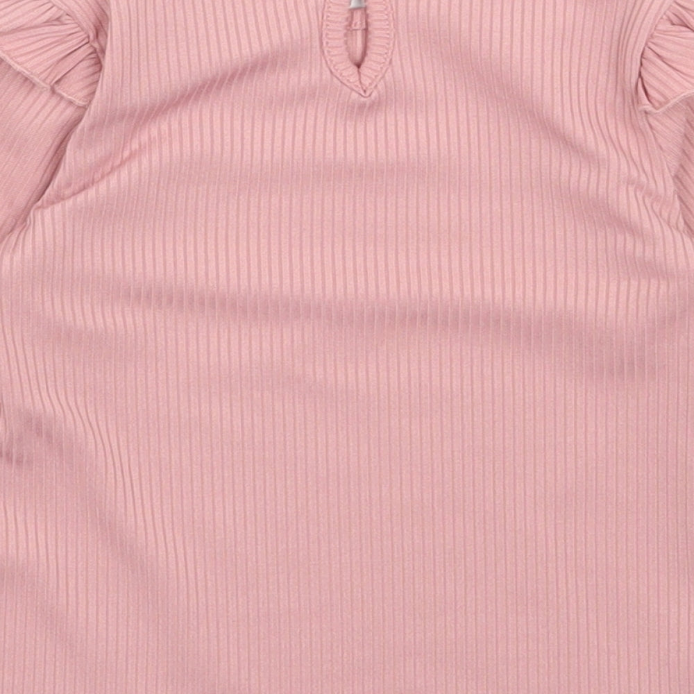 Primark Girls Pink  Polyester Pullover Casual Size 9-12 Months Round Neck Pullover
