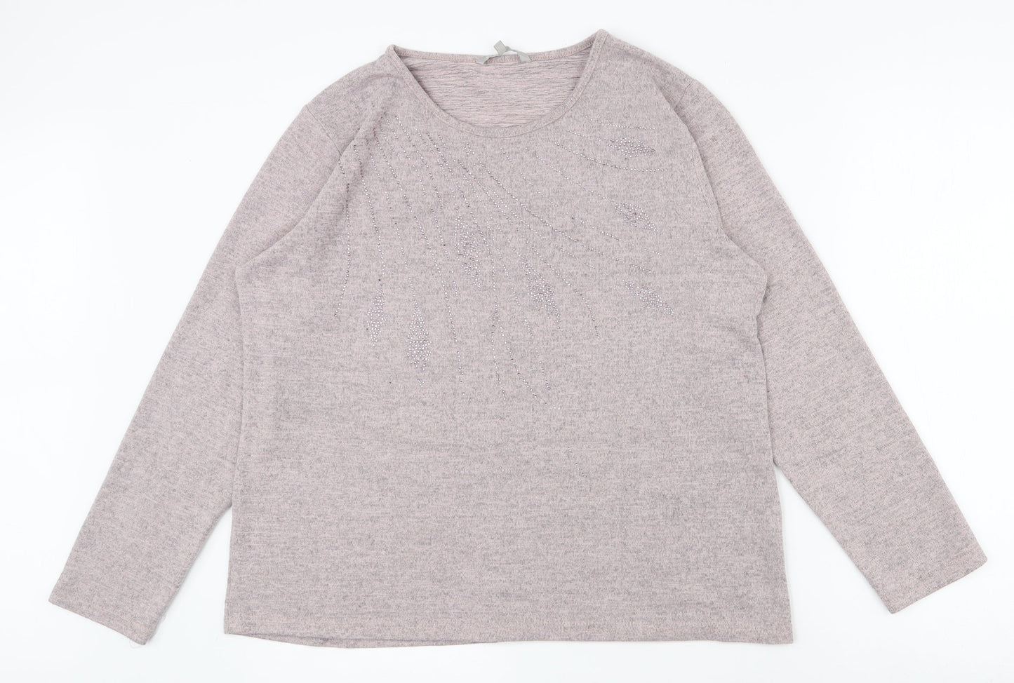 Pebble Bay Womens Pink  Polyester Basic T-Shirt Size 12 Round Neck