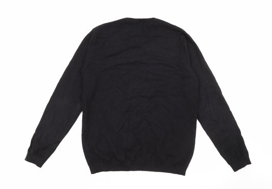 Burton Mens Black  Cotton Pullover Sweatshirt Size M