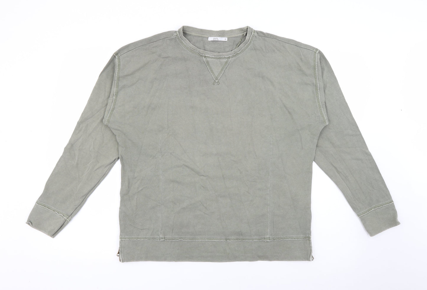 EDC Womens Green Crew Neck  Cotton Pullover Jumper Size M