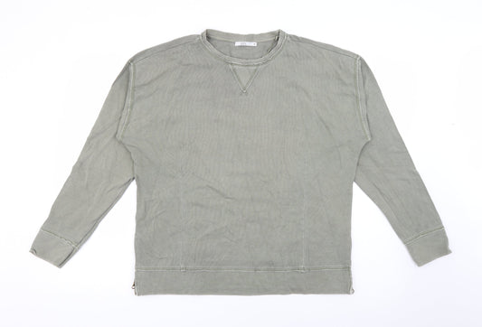 EDC Womens Green Crew Neck  Cotton Pullover Jumper Size M