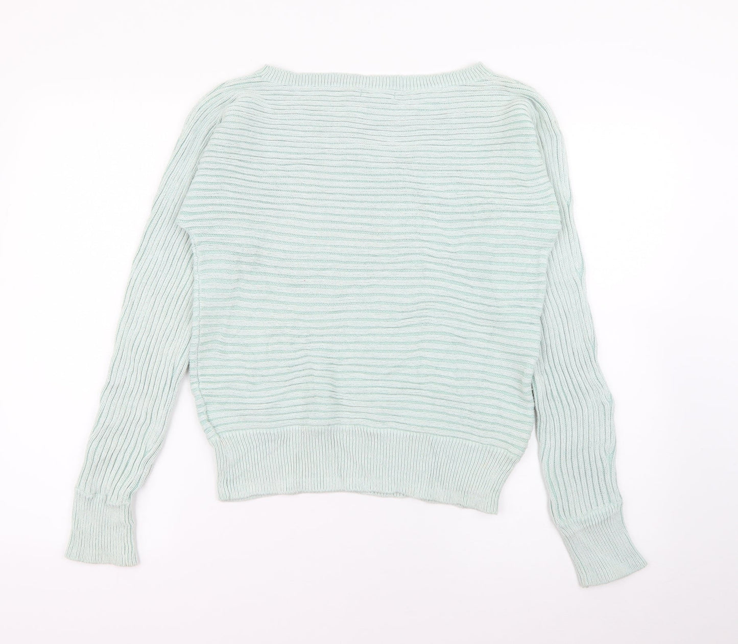 Gap Womens Green Scoop Neck  Cotton Pullover Jumper Size S