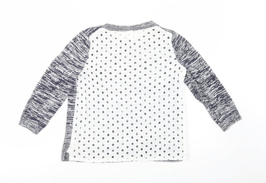 Gap Womens Blue Crew Neck  Cotton Pullover Jumper Size S