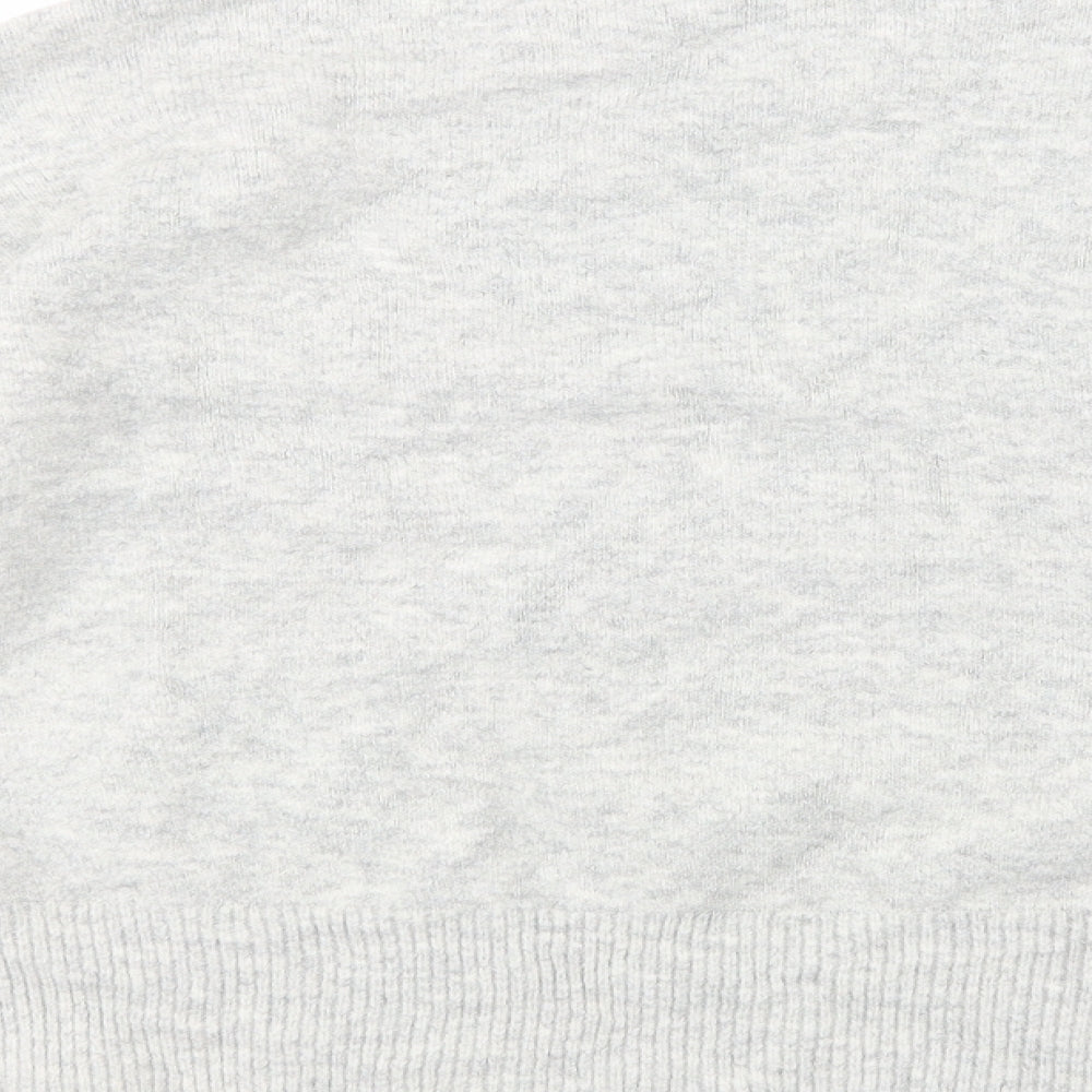 H&N Womens Grey High Neck  Acrylic Pullover Jumper Size M