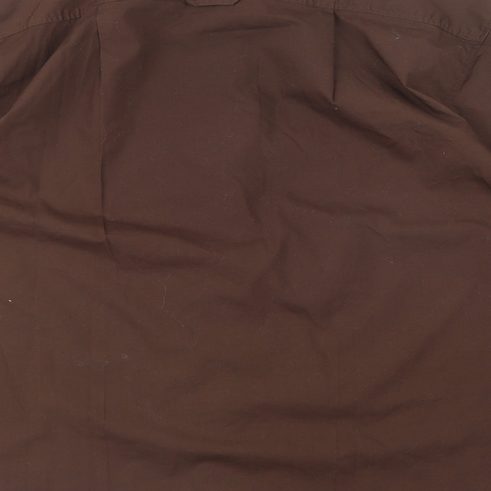 COLLUSION Womens Brown  Polyester Basic Button-Up Size 4 Collared
