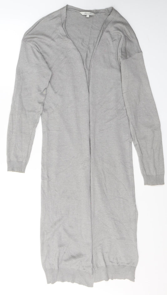 Peacocks Womens Grey V-Neck  Acrylic Cardigan Jumper Size S