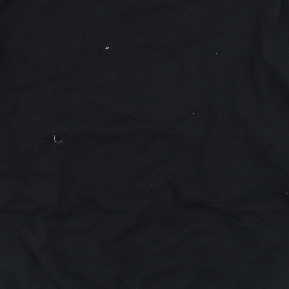 Preworn Mens Black Crew Neck  Cotton Pullover Jumper Size M