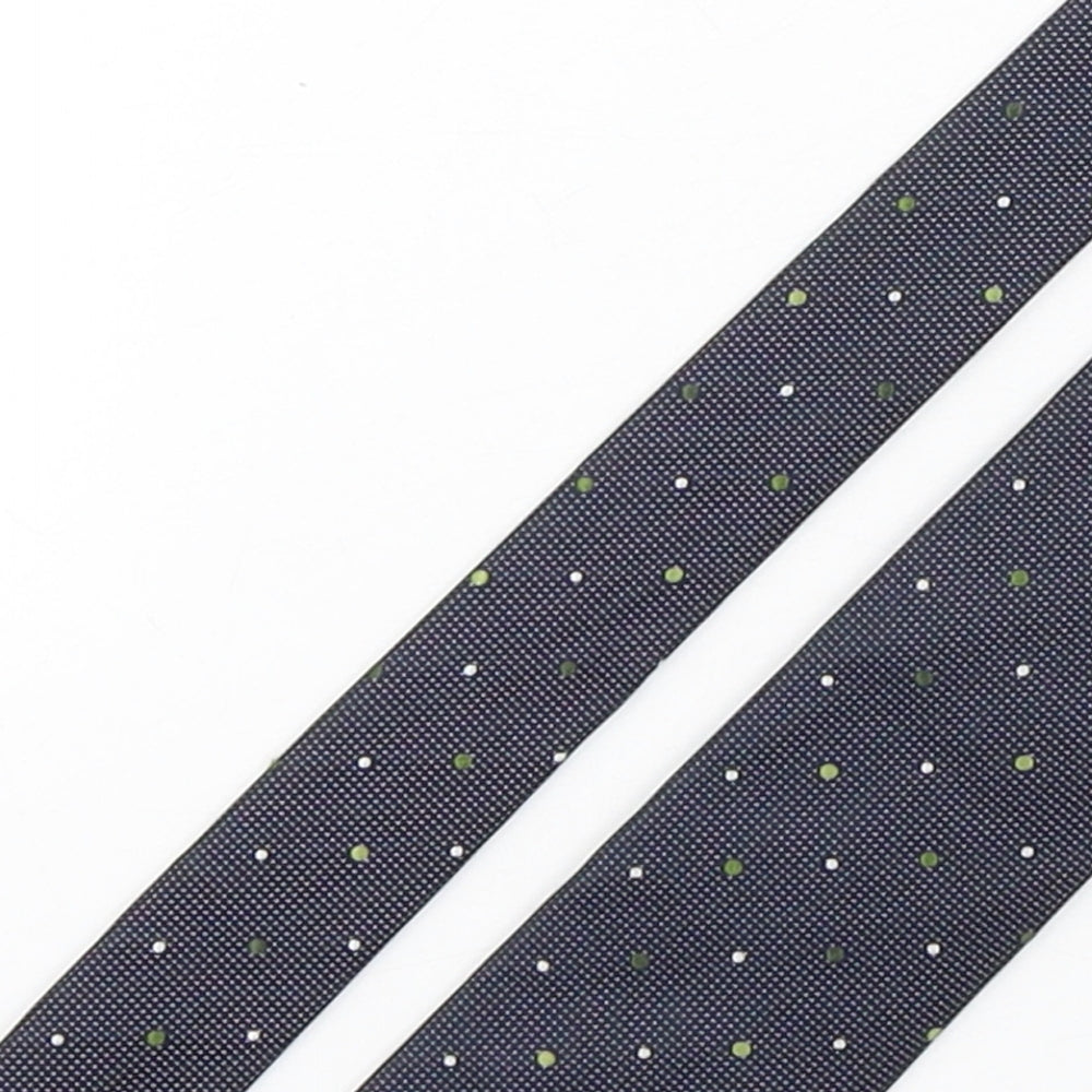 Olymp Mens Multicoloured Polka Dot Silk Pointed Tie One Size