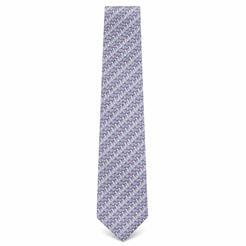The Nature Conservancy Mens Grey Geometric Silk Pointed Tie One Size - Rabbit Print