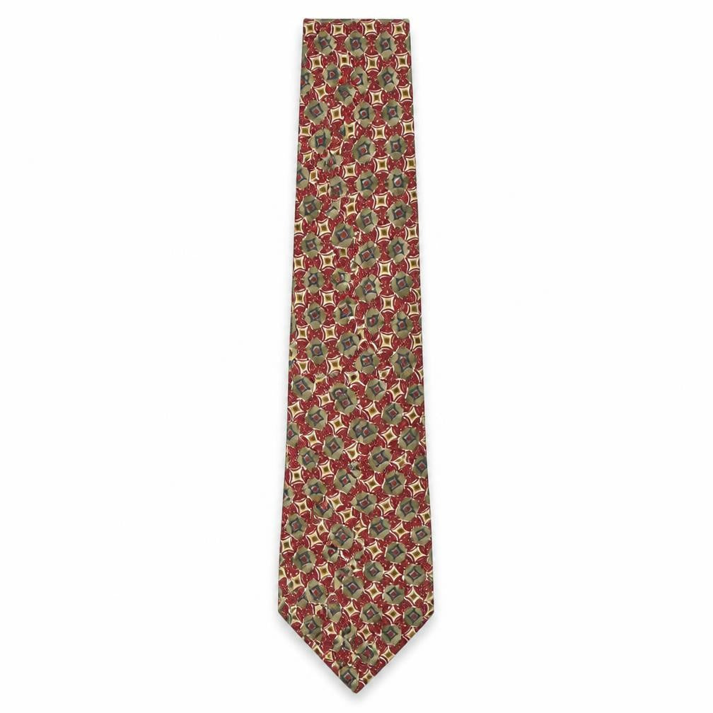 Marks and Spencer Mens Multicoloured Geometric Silk Pointed Tie One Size