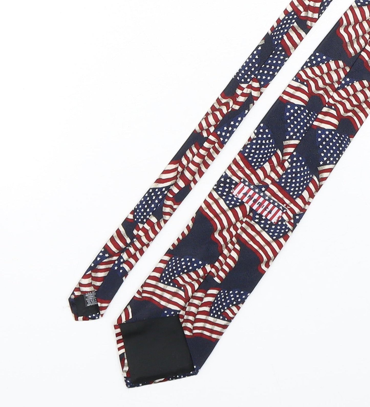 America Mens Multicoloured Striped Polyester Pointed Tie One Size
