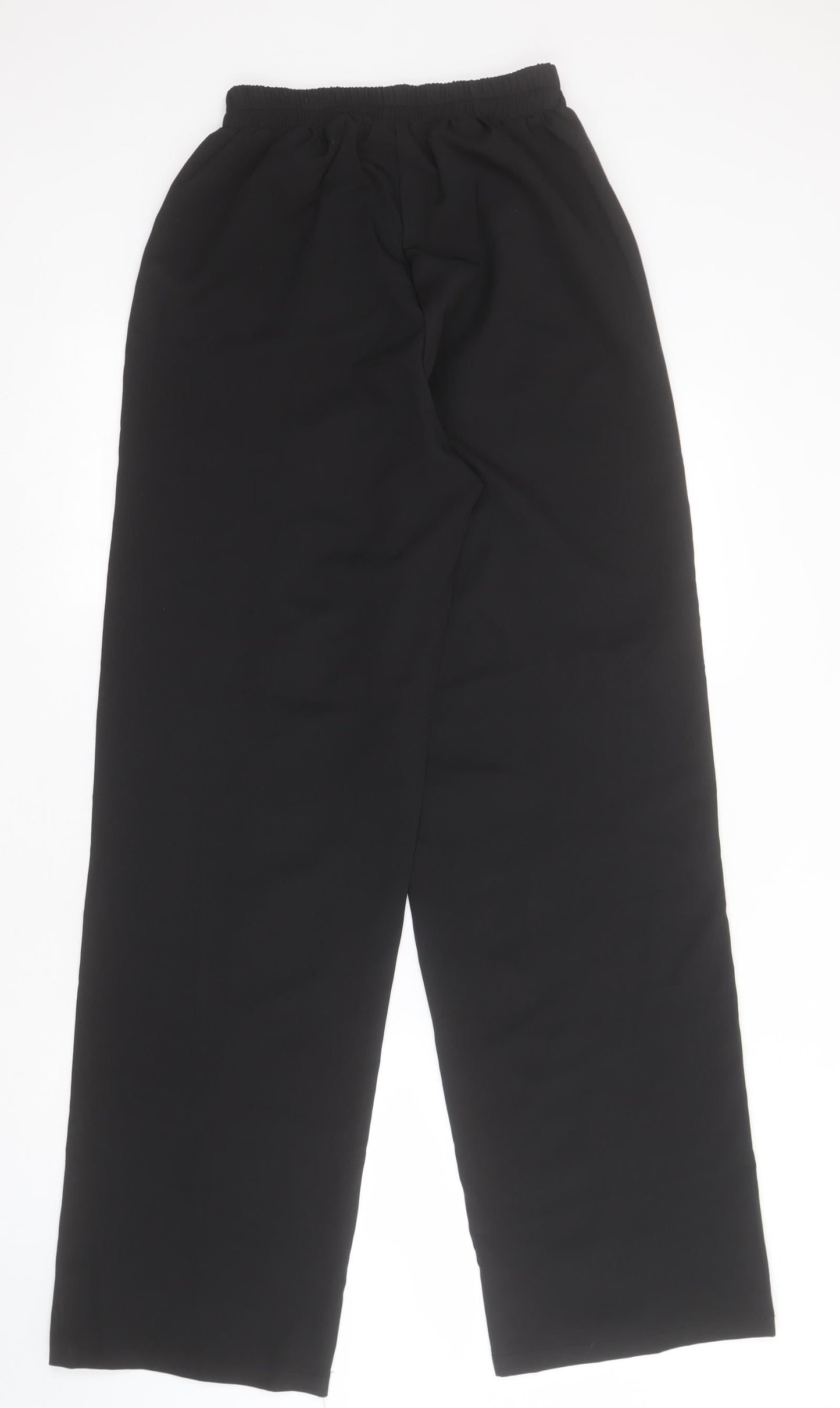 PRETTYLITTLETHING Womens Black  Polyester Trousers  Size 8 L32 in Regular