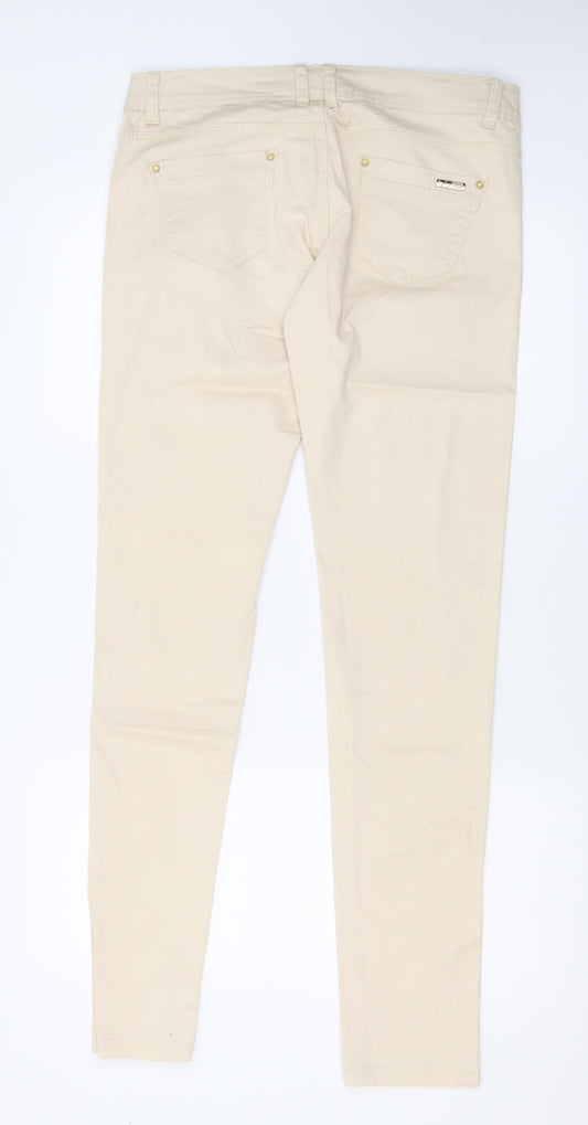 R Ping Womens Beige  Cotton Trousers  Size 14 L32 in Regular Button
