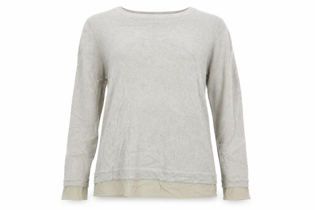 Marks and Spencer Womens Beige Round Neck  Acrylic Pullover Jumper Size 12