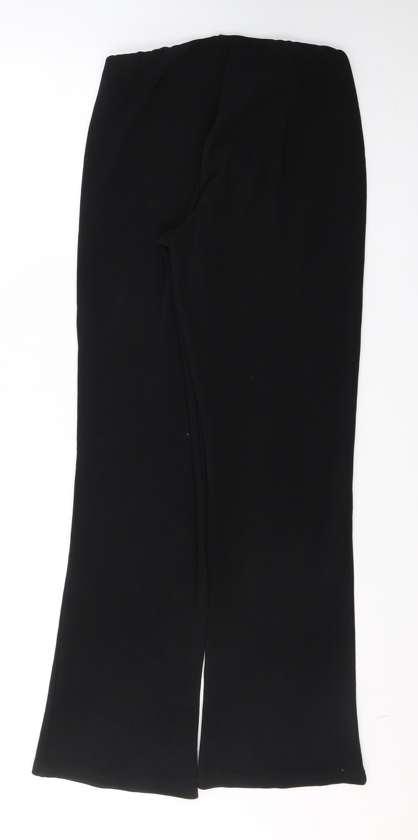 Mia Moda Womens Black  Polyester Trousers  Size 10 L31 in Regular