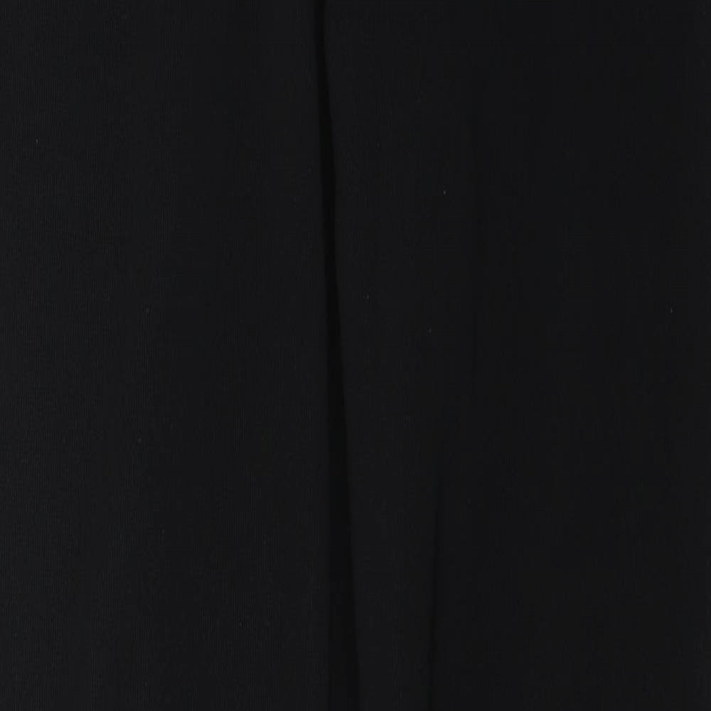 Mia Moda Womens Black  Polyester Trousers  Size 10 L31 in Regular