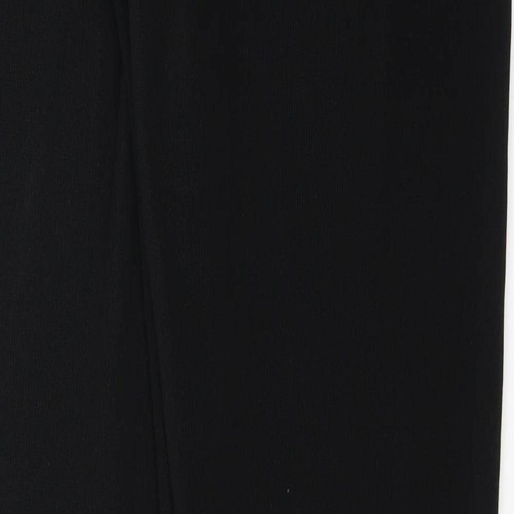 Mia Moda Womens Black  Polyester Trousers  Size 10 L31 in Regular