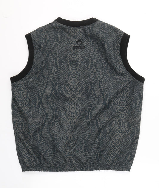 Sunderland of Scotland Womens Green Animal Print Polyester Pullover Tank Size M V-Neck Pullover