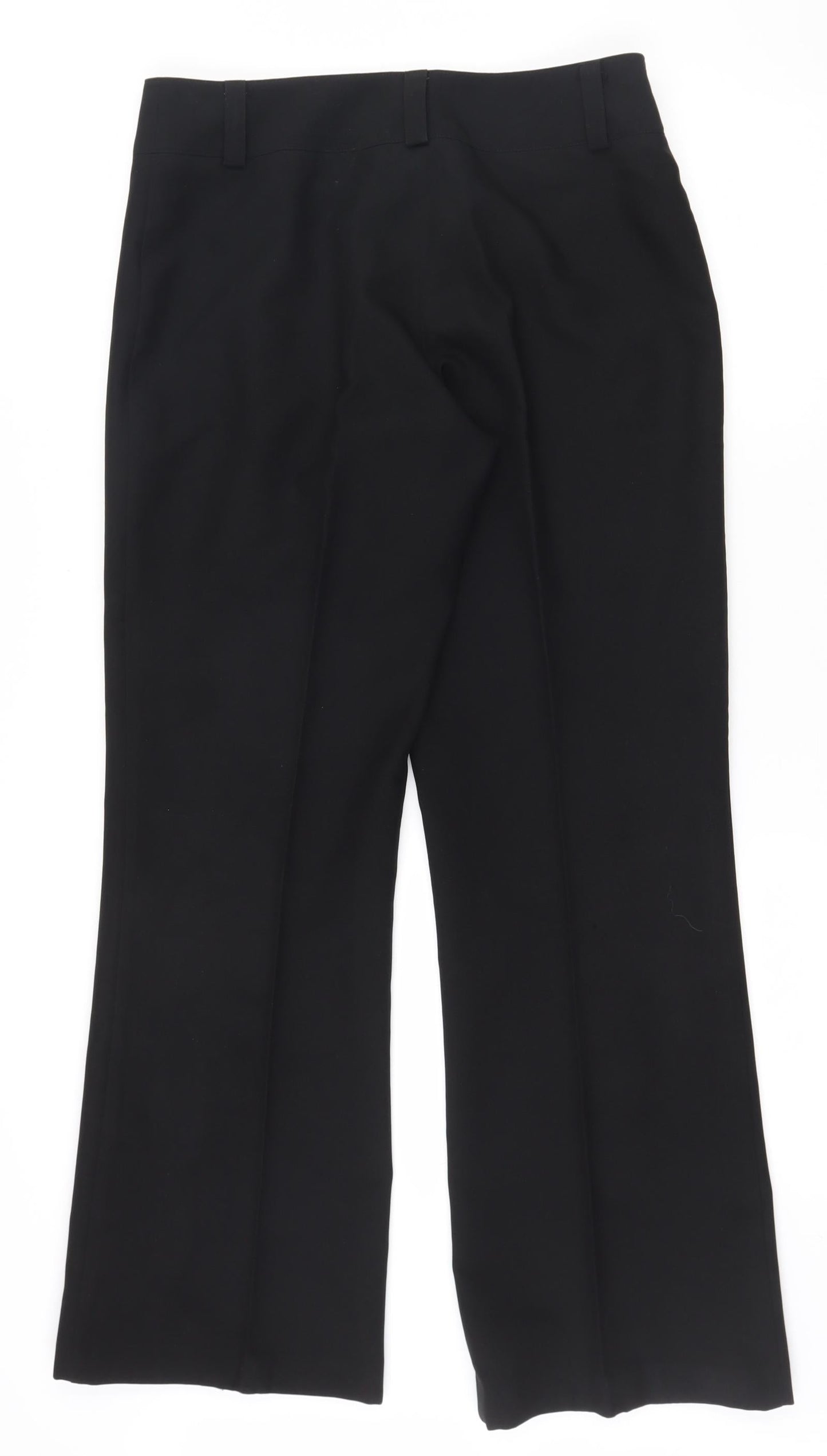 XE Womens Black  Polyester Dress Pants Trousers Size 12 L30 in Regular Zip