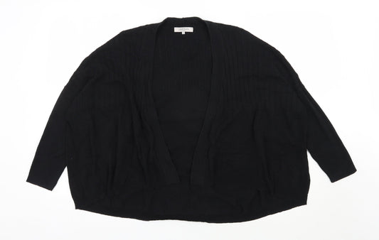Great Plains Womens Black V-Neck  Polyester Cardigan Jumper Size M