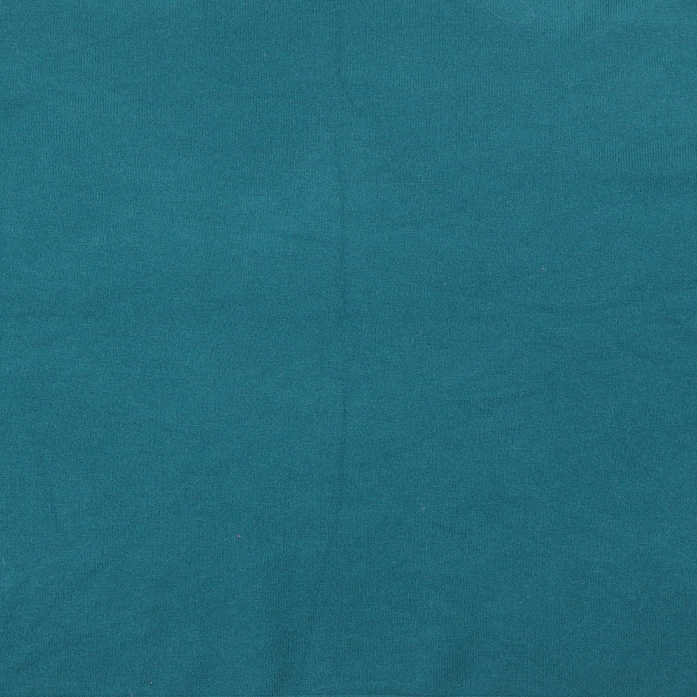 M & V Womens Blue Scoop Neck  Polyamide Pullover Jumper Size S