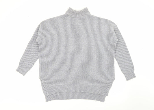 R Studio Womens Purple Roll Neck  Polyamide Pullover Jumper Size 14