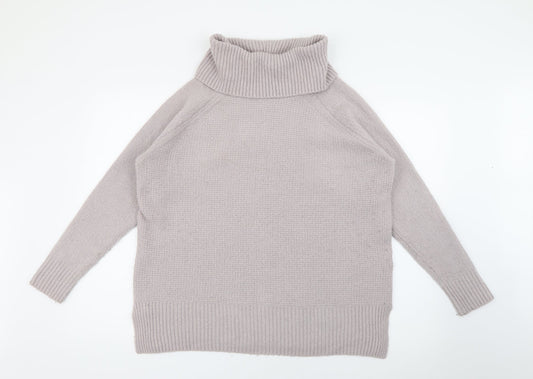 Monsoon Womens Purple Roll Neck  Acrylic Pullover Jumper Size M
