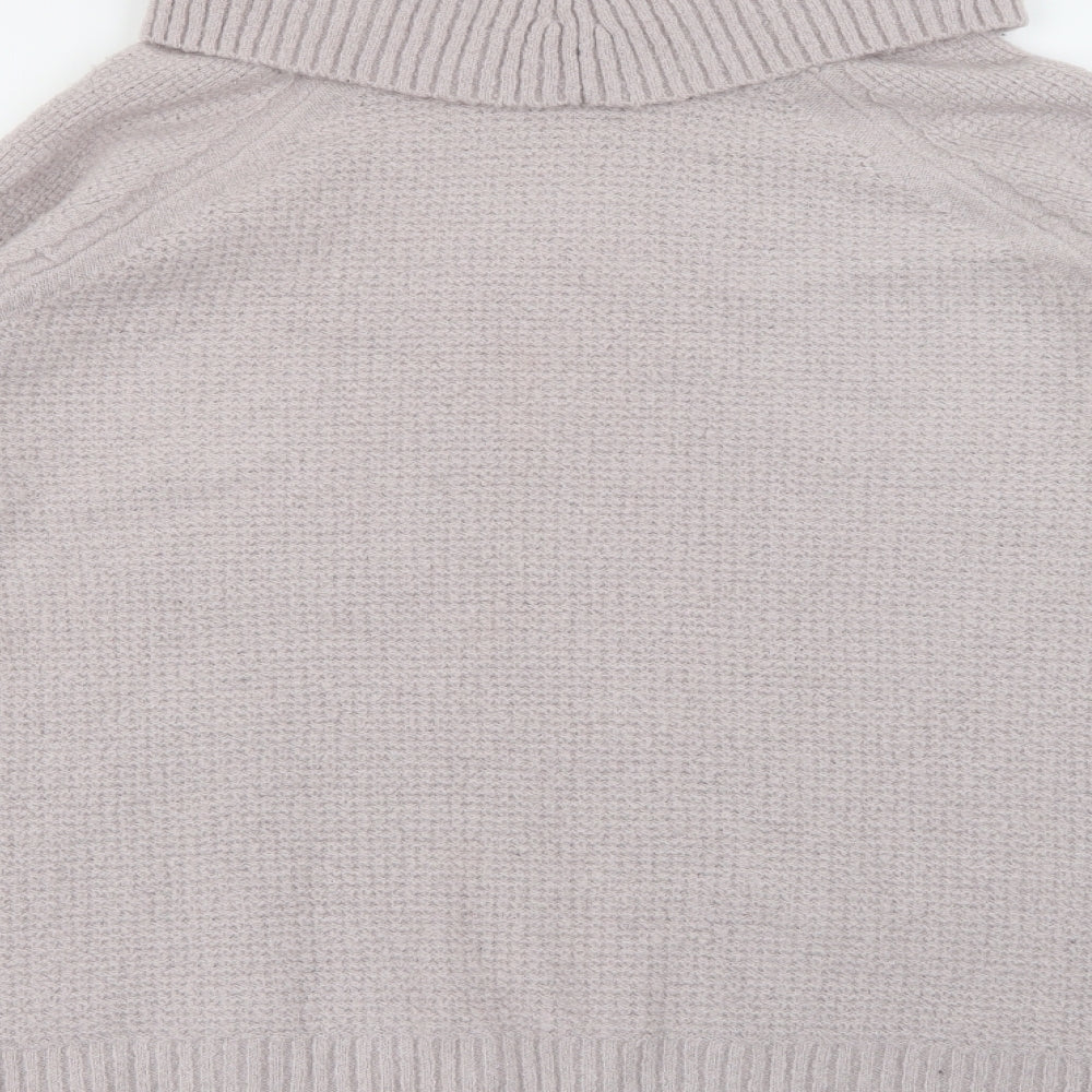 Monsoon Womens Purple Roll Neck  Acrylic Pullover Jumper Size M