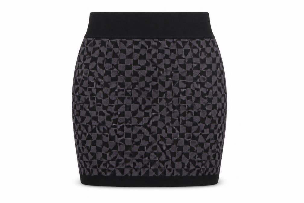 Amisu Womens Purple Geometric Viscose Mini Skirt Size XS  Regular