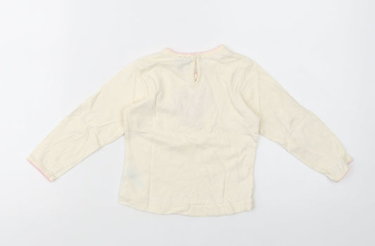 Adams Kids Baby Yellow  Cotton Pullover T-Shirt Size 12-18 Months Crew Neck Pullover - Heart