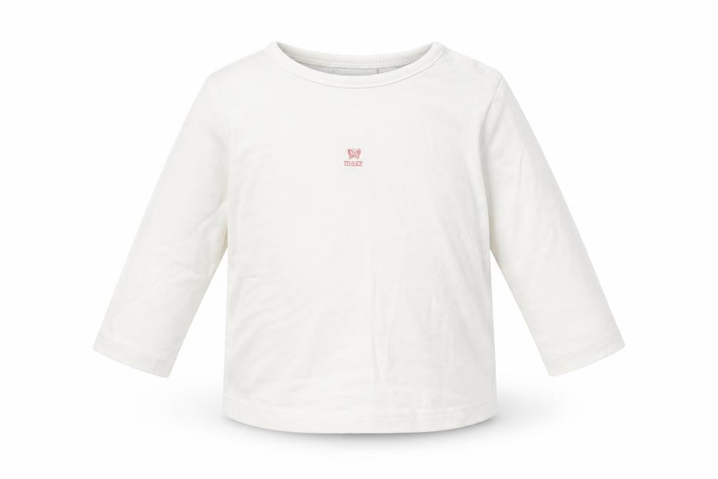 Mexx Baby White  Cotton Basic Polo Size 12-18 Months Crew Neck Snap