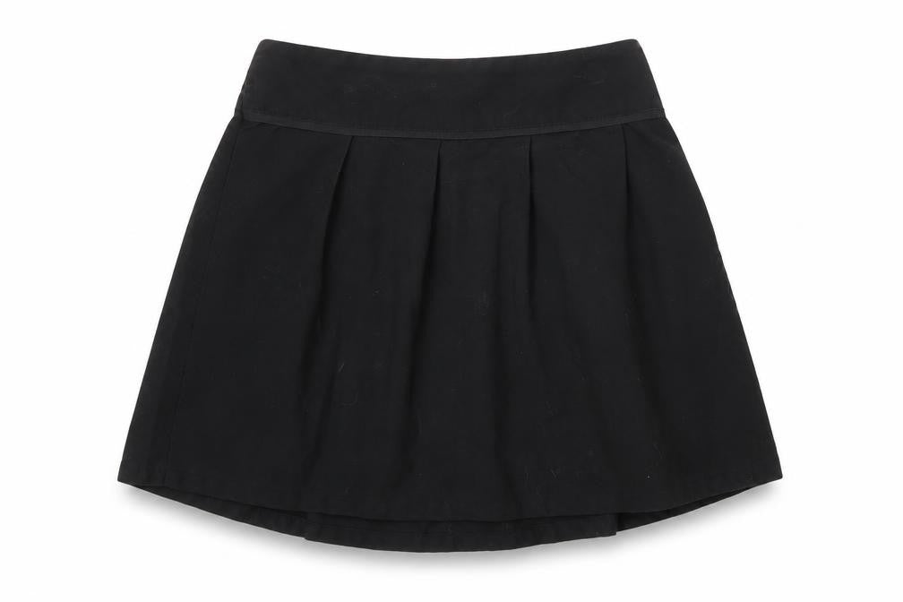 TU Girls Black  Polyester Pleated Skirt Size 7 Years  Regular  - School Wear