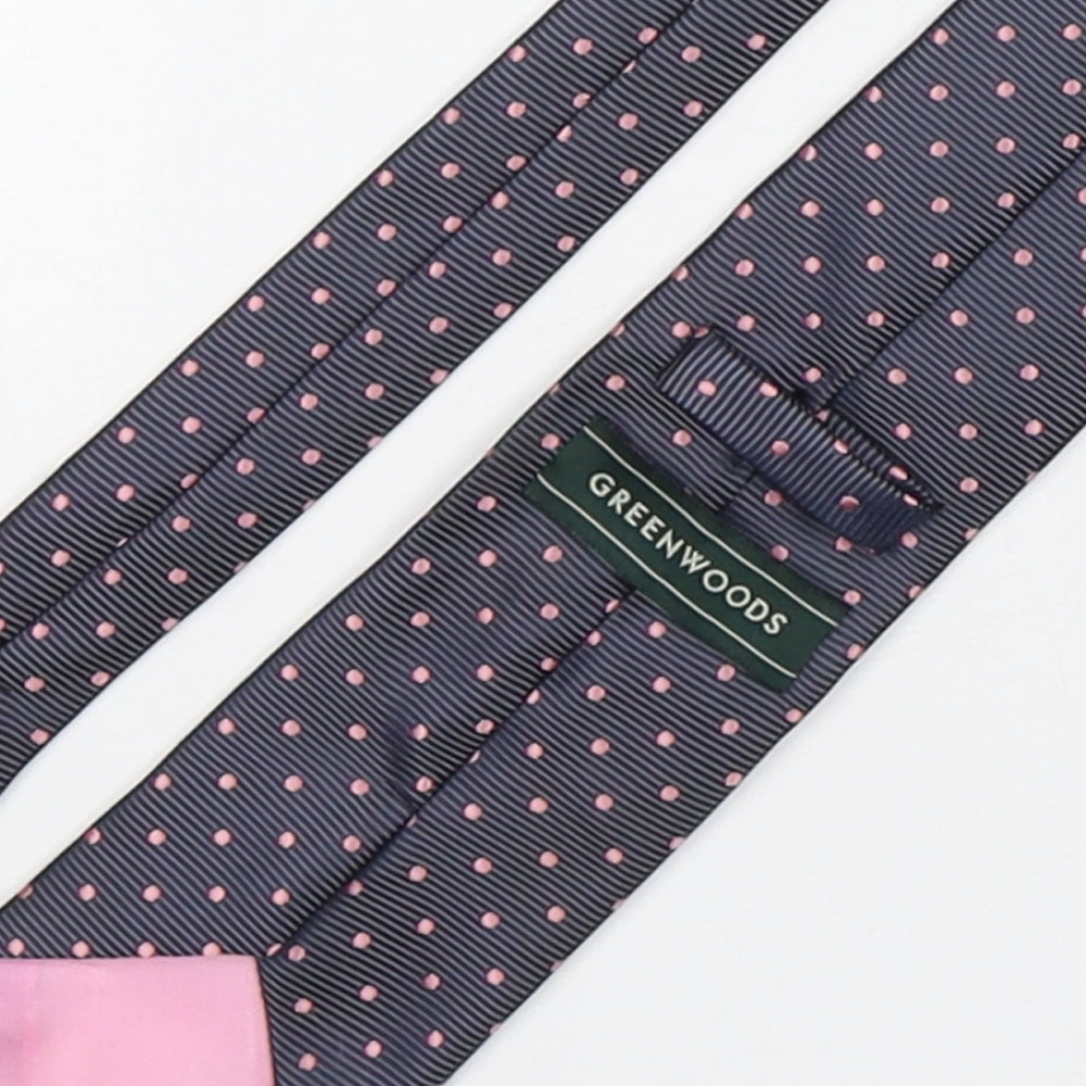 Greenwoods Mens Multicoloured Polka Dot Polyester Pointed Tie One Size